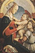 Sandro Botticelli modonna with Child and an Angel (mk36) oil on canvas